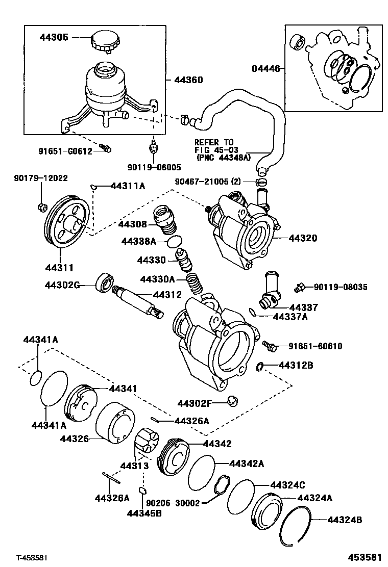 4502 — VANE PUMP & RESERVOIR (POWER STEERING)