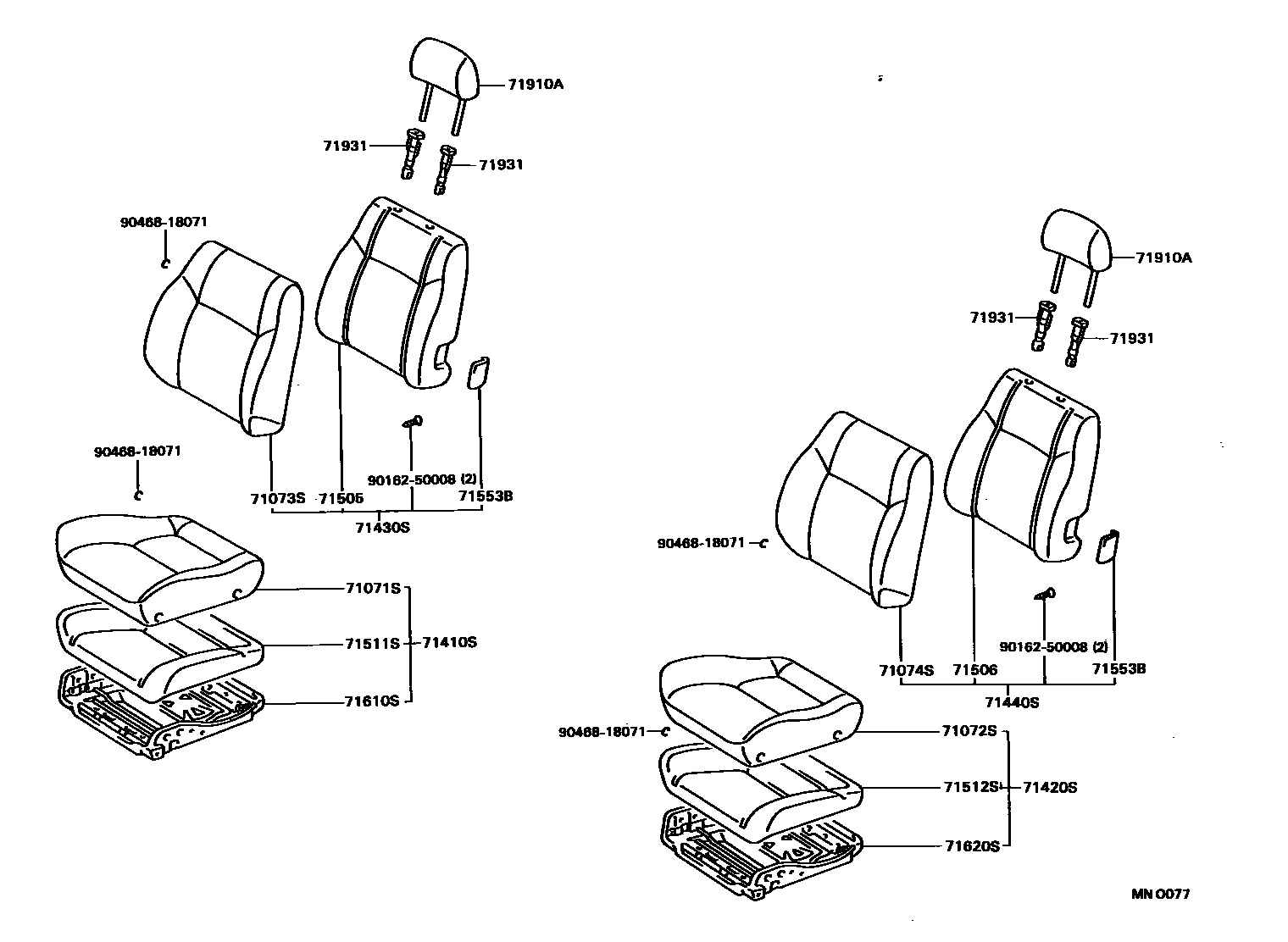 7101 — FRONT SEAT & SEAT TRACK