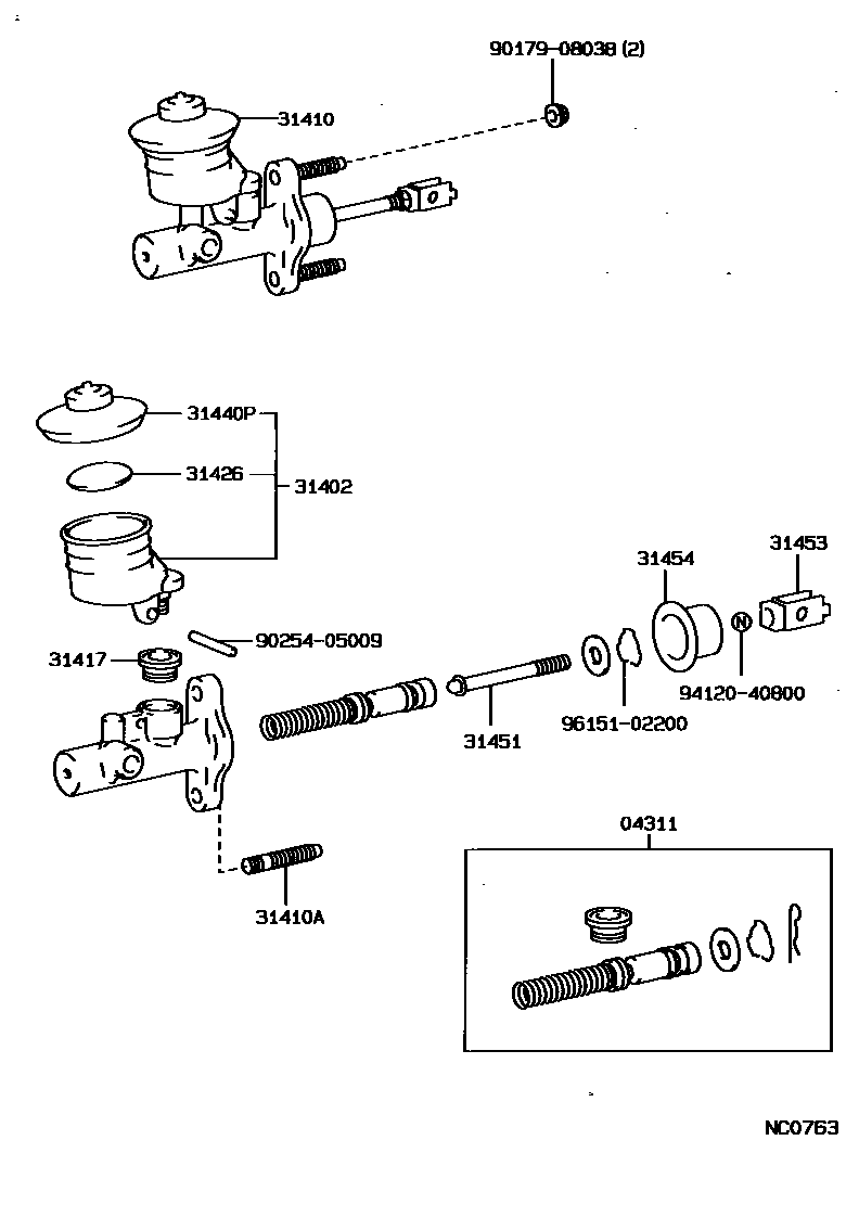 3103 — CLUTCH MASTER CYLINDER