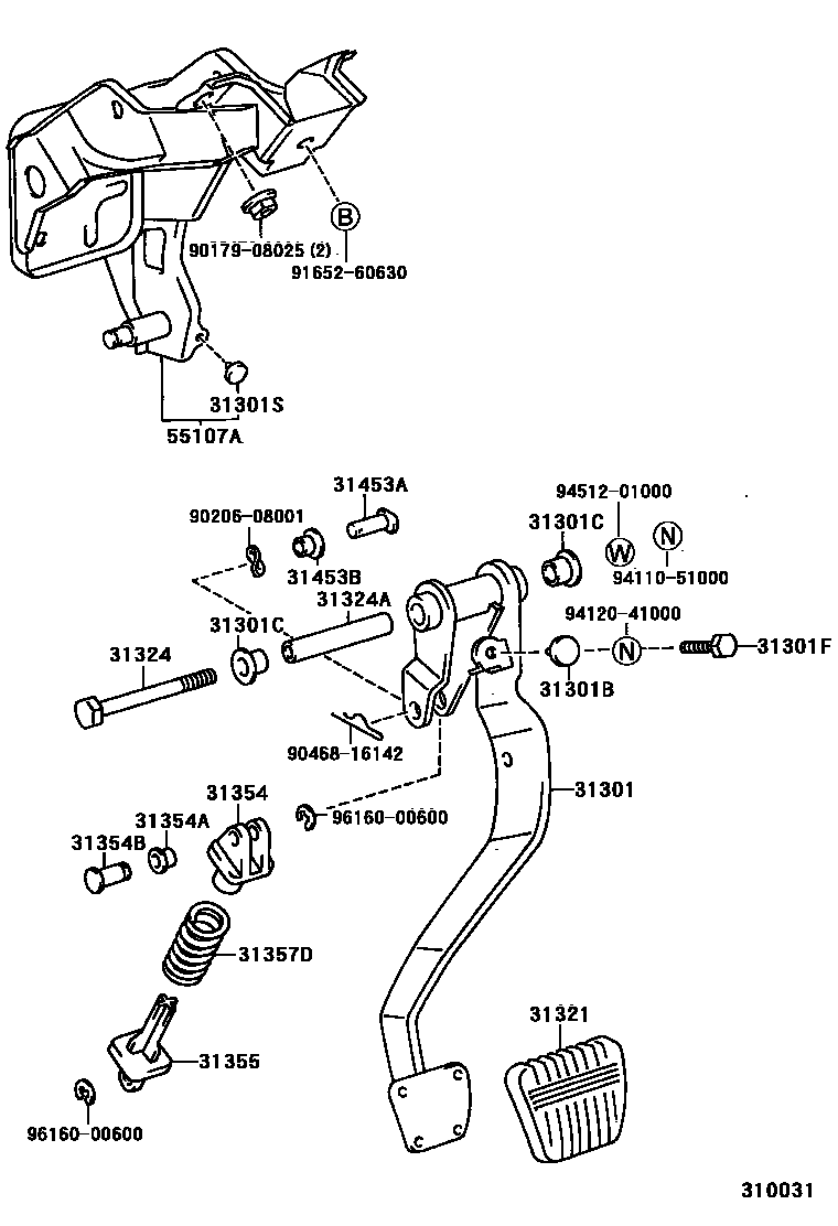 3102 — CLUTCH PEDAL & FLEXIBLE HOSE