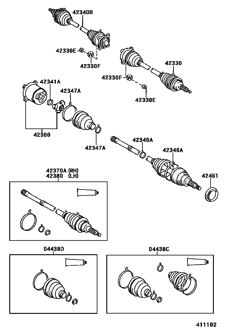 4102 — REAR AXLE SHAFT & HUB