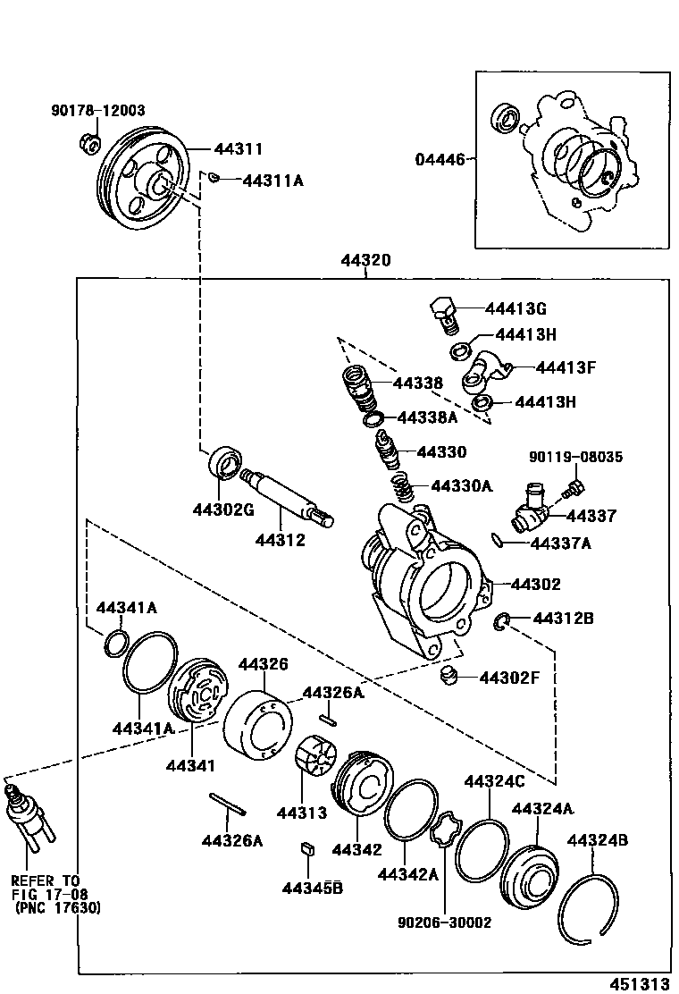 4502 — VANE PUMP & RESERVOIR (POWER STEERING)