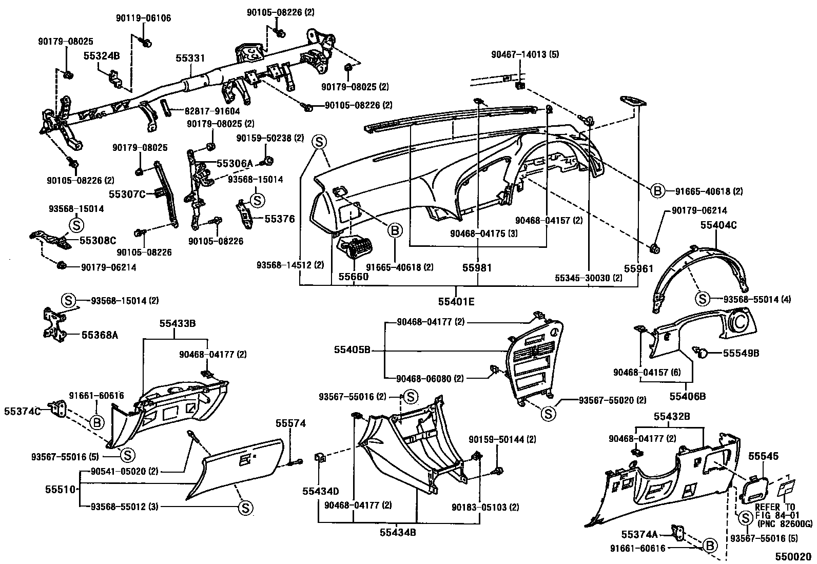 5501 — INSTRUMENT PANEL & GLOVE COMPARTMENT