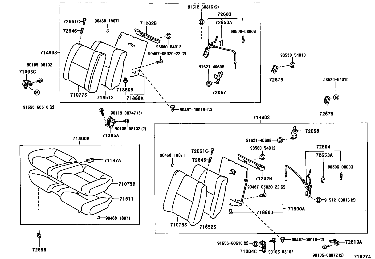 7102 — REAR SEAT & SEAT TRACK