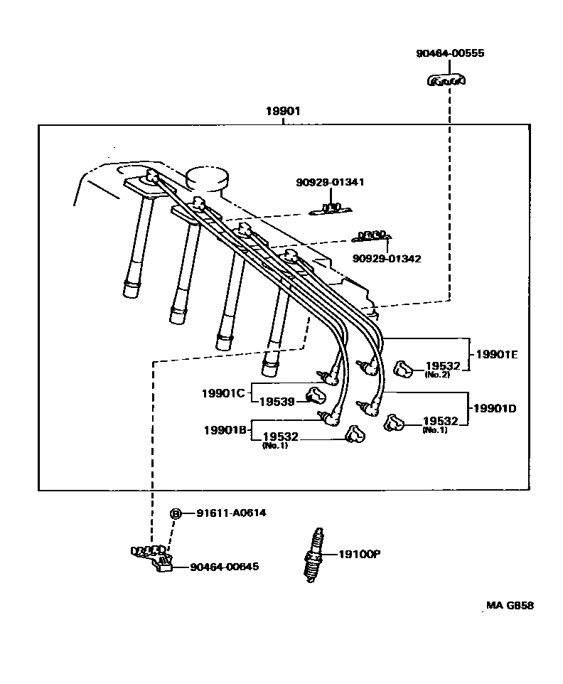 1901 — IGNITION COIL & SPARK PLUG / GLOW PLUG
