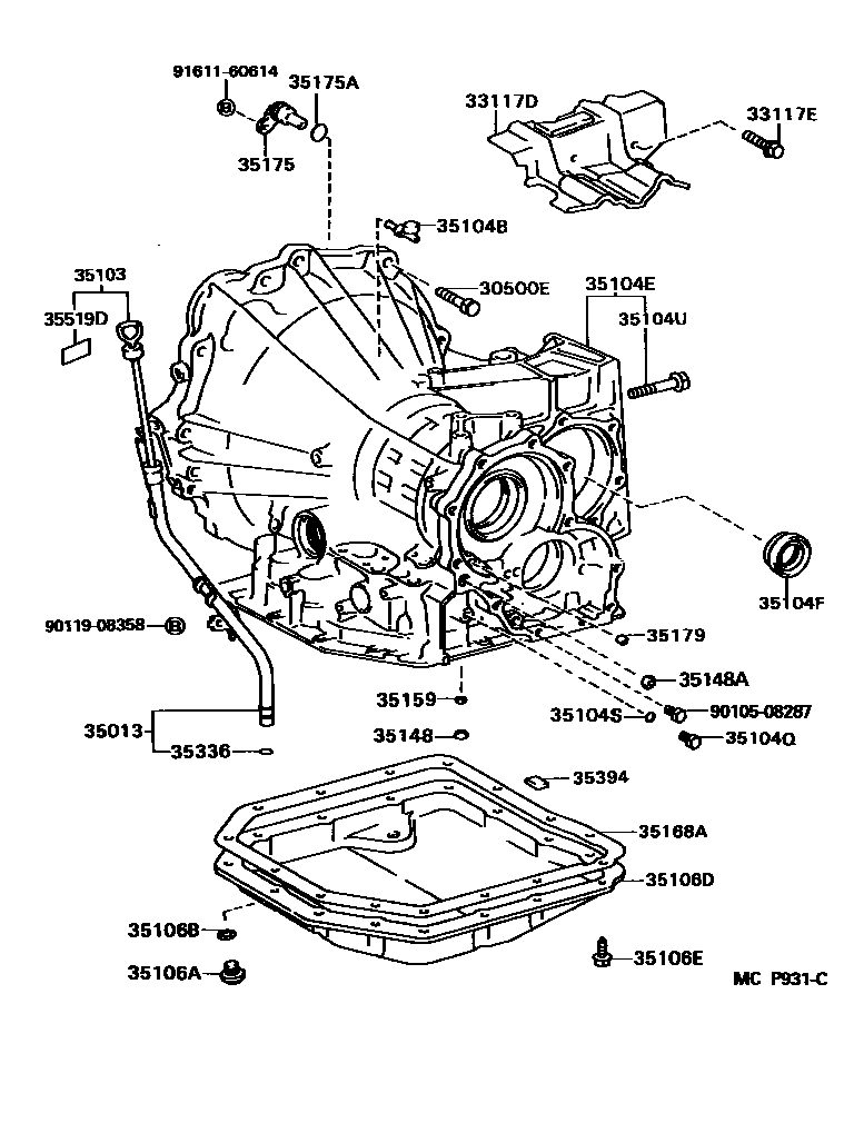 3503 — TRANSMISSION CASE & OIL PAN (ATM)