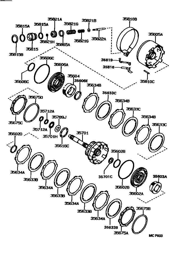 3507 — BRAKE BAND & MULTIPLE DISC CLUTCH (ATM)