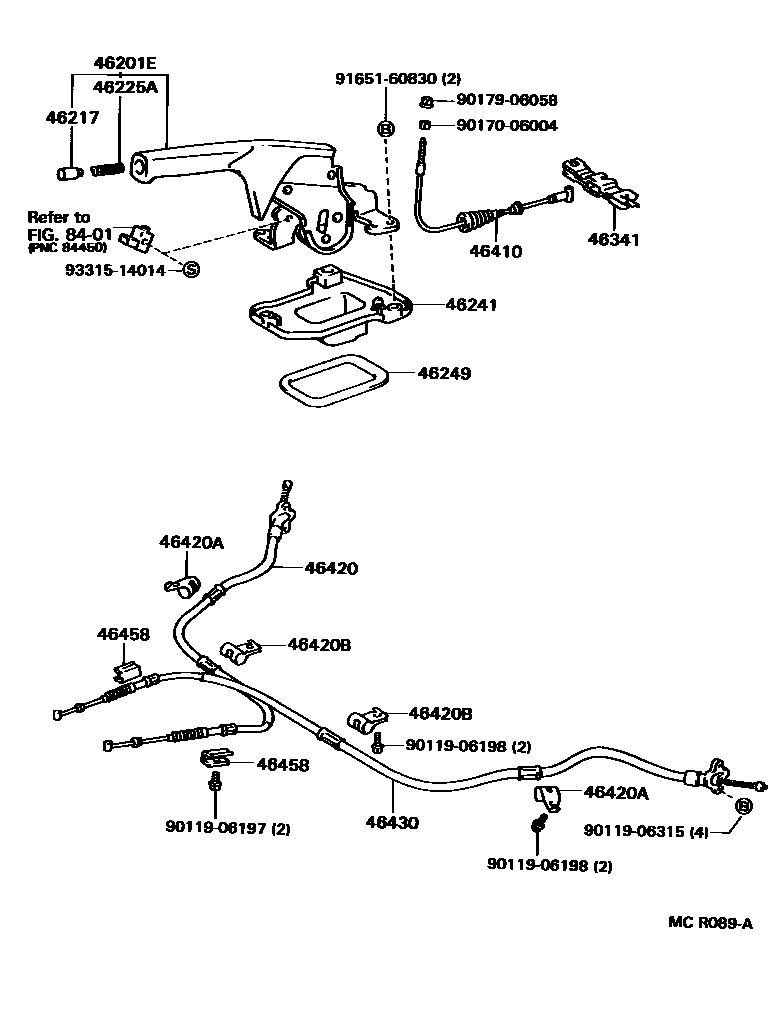 4601 — PARKING BRAKE & CABLE