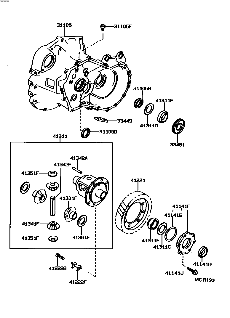 4301 — FRONT AXLE HOUSING & DIFFERENTIAL