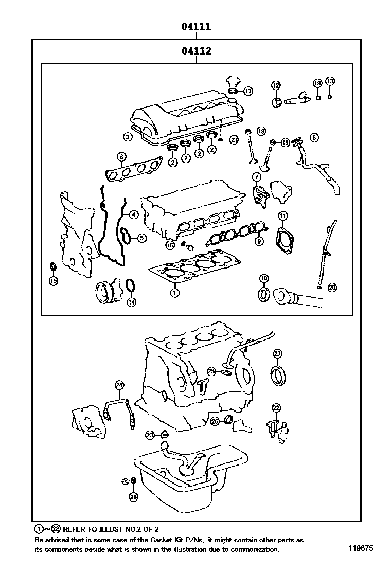 1103 — ENGINE OVERHAUL GASKET KIT