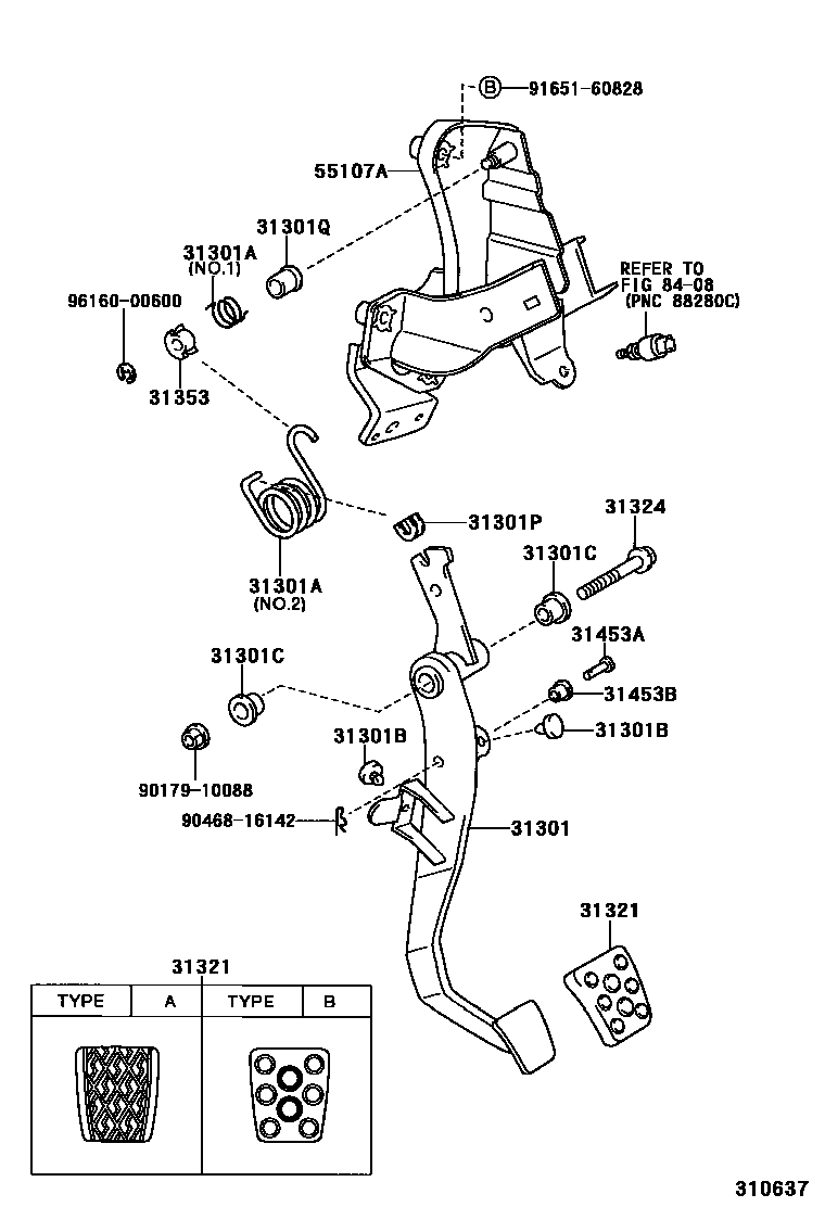 3102 — CLUTCH PEDAL & FLEXIBLE HOSE