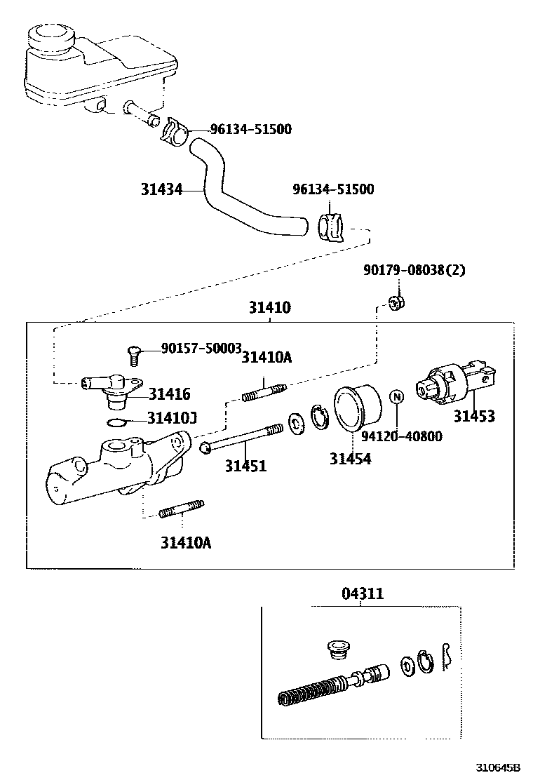 3103 — CLUTCH MASTER CYLINDER