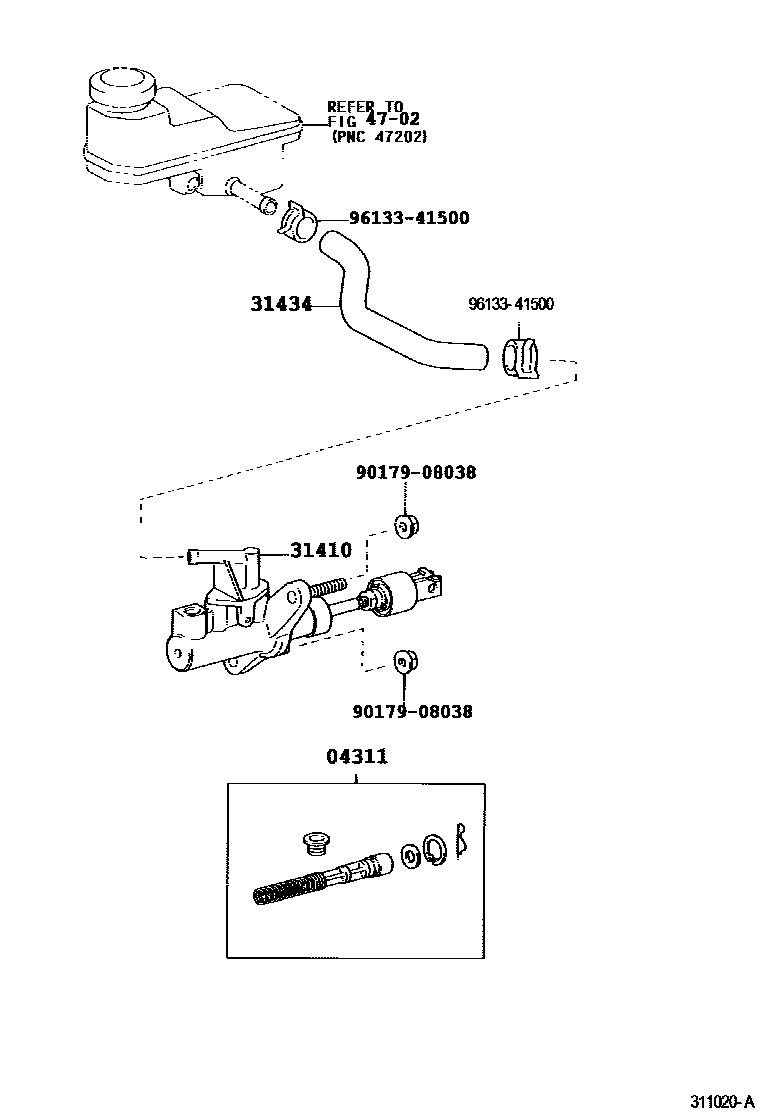 3103 — CLUTCH MASTER CYLINDER