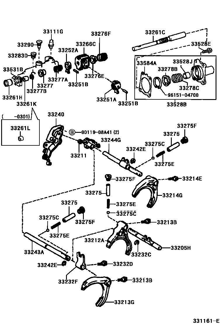 3307 — GEAR SHIFT FORK & LEVER SHAFT (MTM)