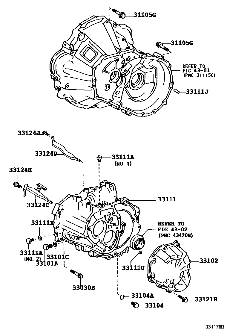 3302 — CLUTCH HOUSING & TRANSMISSION CASE (MTM)