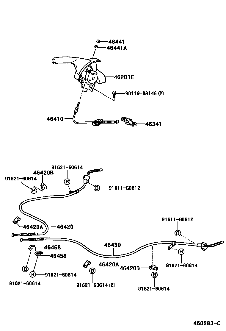 4601 — PARKING BRAKE & CABLE