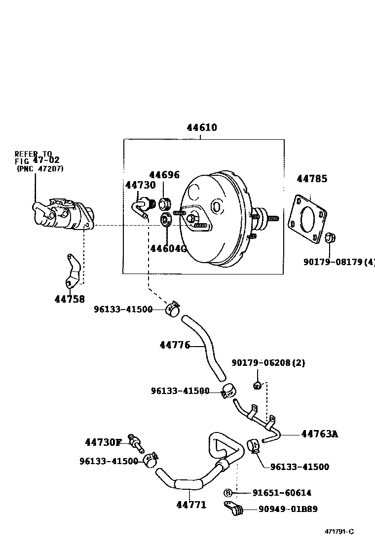 4703 — BRAKE BOOSTER & VACUUM TUBE