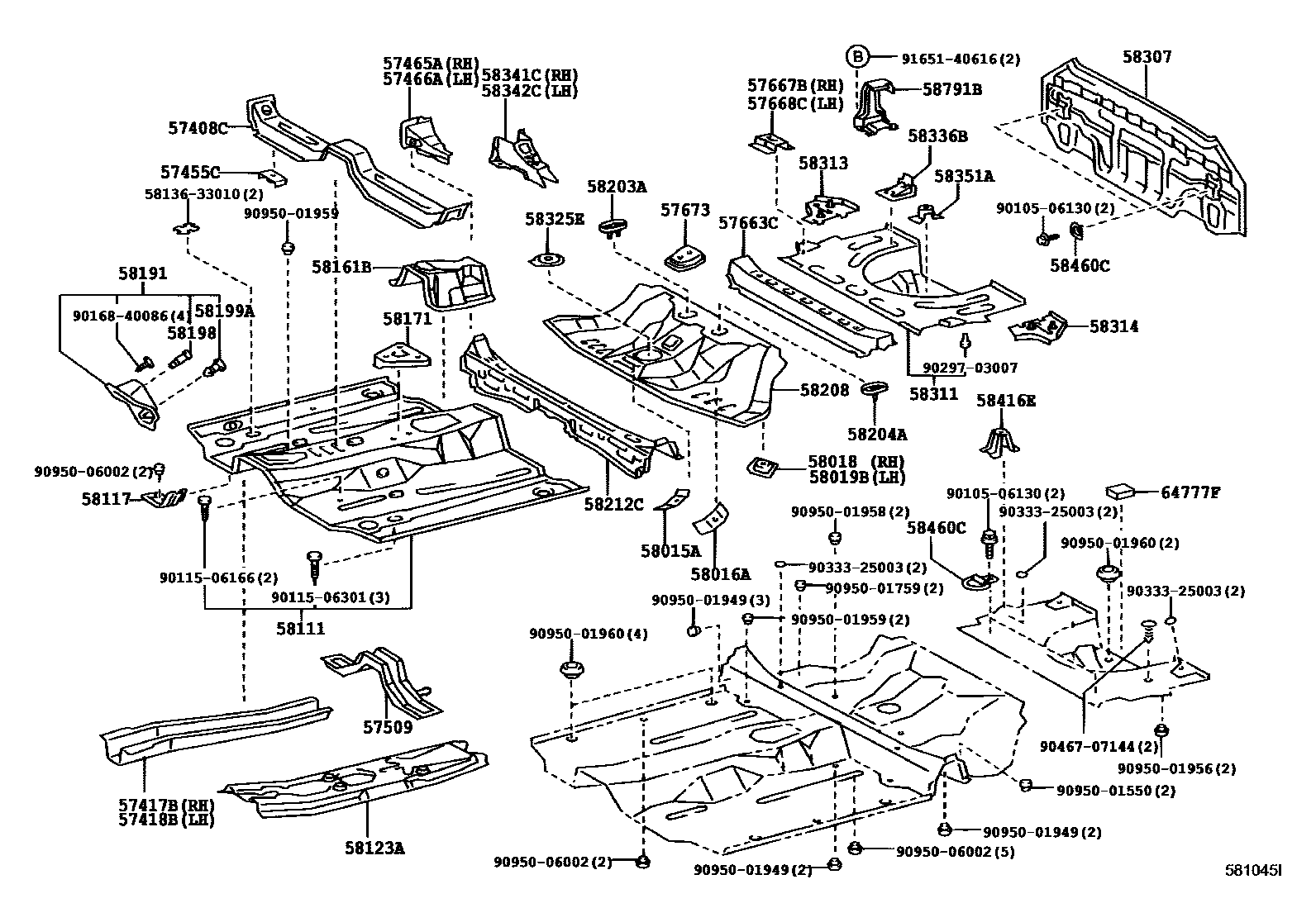5801 — FLOOR PAN & LOWER BACK PANEL