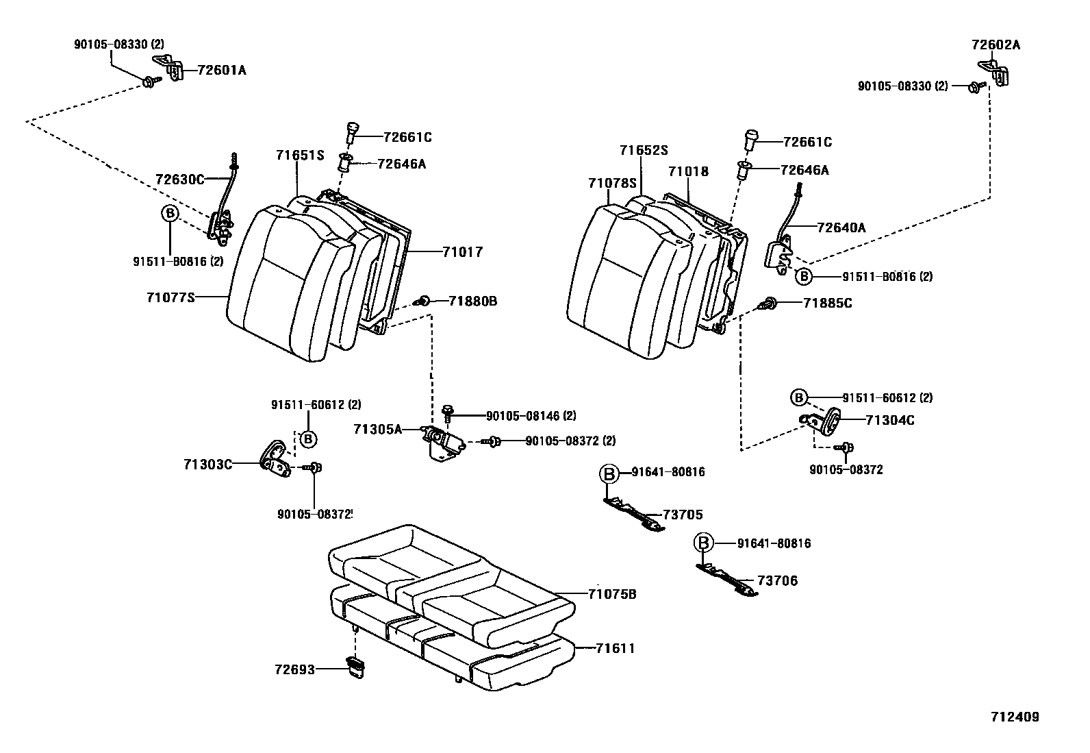 7102 — REAR SEAT & SEAT TRACK