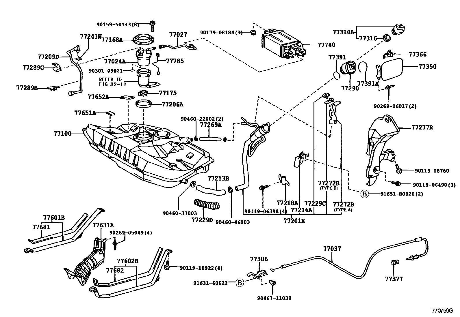 7701 — FUEL TANK & TUBE