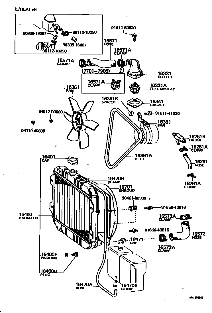 1603 — RADIATOR & WATER OUTLET