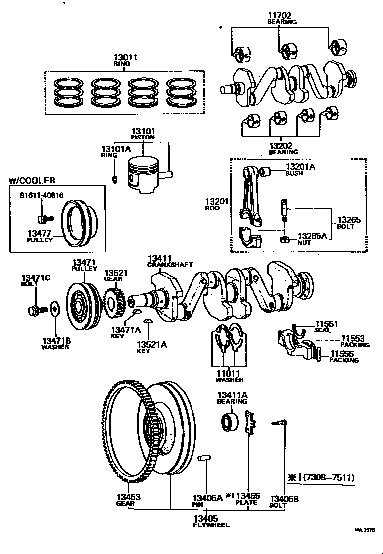 1301 — CRANKSHAFT & PISTON