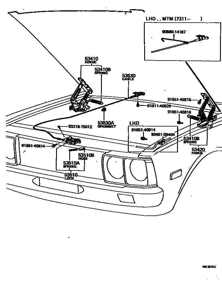 5303 — HOOD LOCK & HINGE