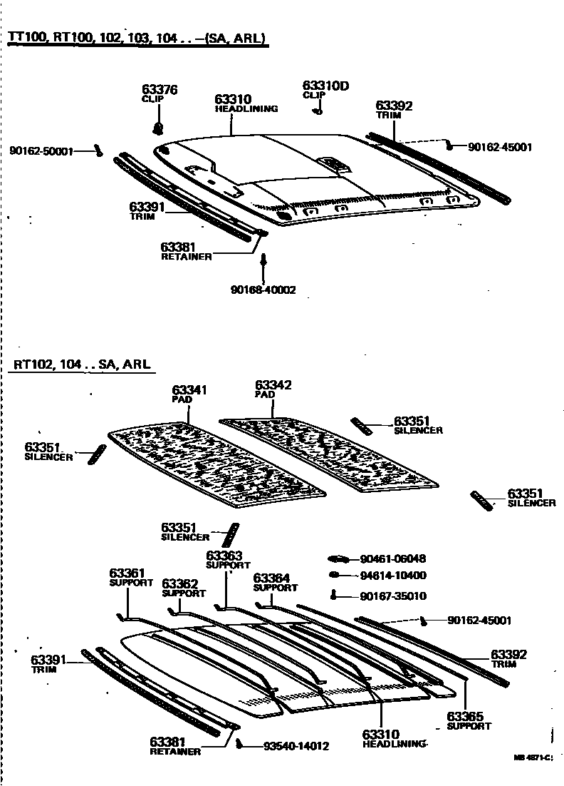 6402 — ROOF HEADLINING & SILENCER PAD