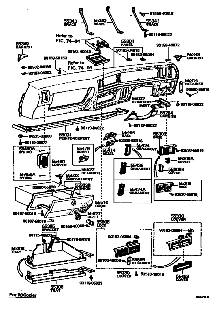 5501 — INSTRUMENT PANEL & GLOVE COMPARTMENT