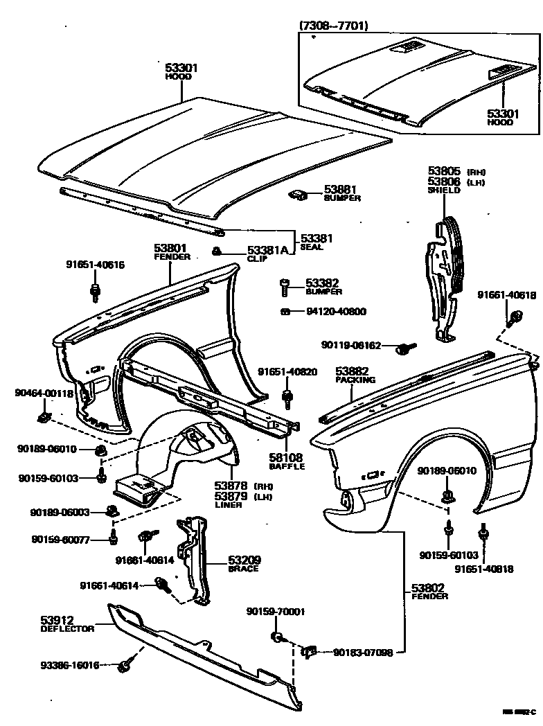 5302 — HOOD & FRONT FENDER