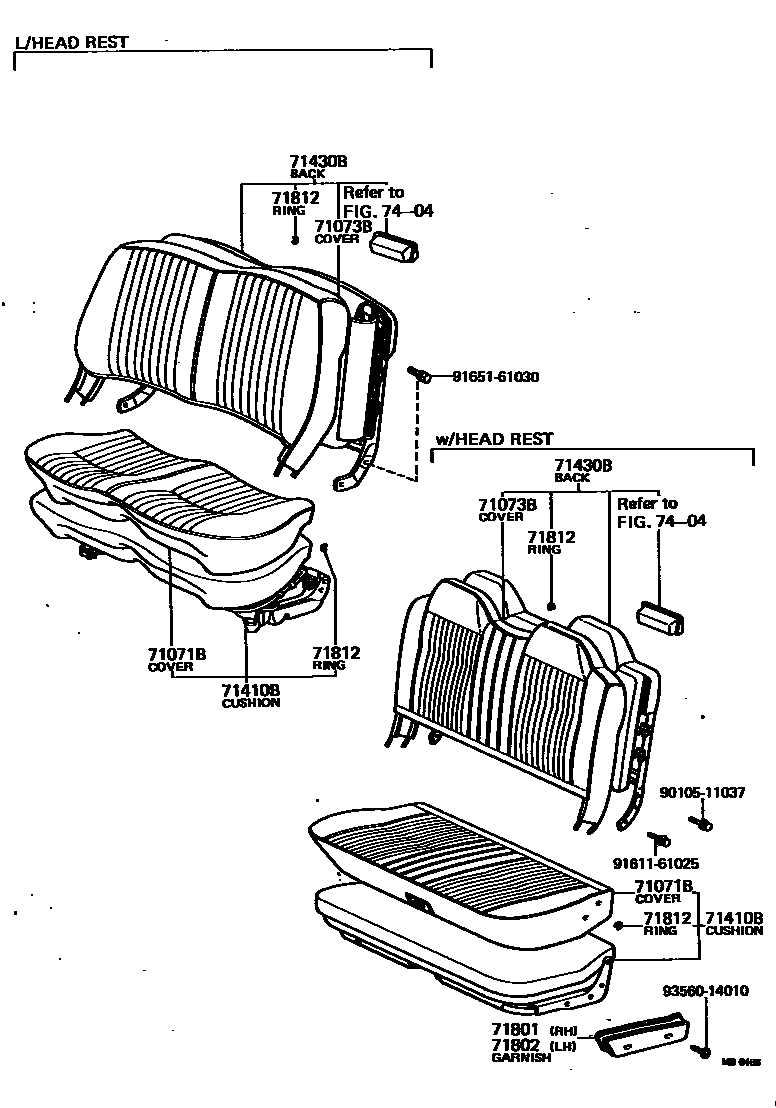 7101 — FRONT SEAT & SEAT TRACK