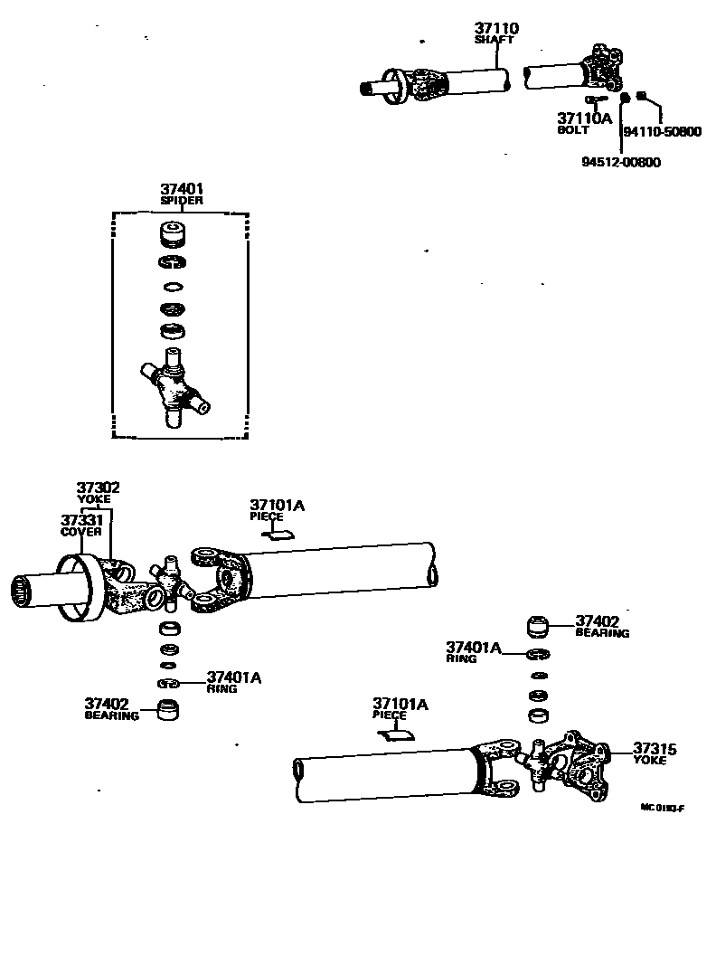 3701 — PROPELLER SHAFT & UNIVERSAL JOINT