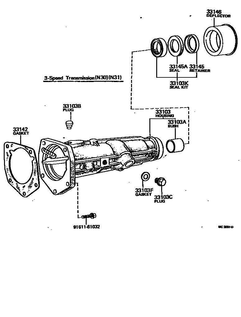 3303 — EXTENSION HOUSING (MTM)