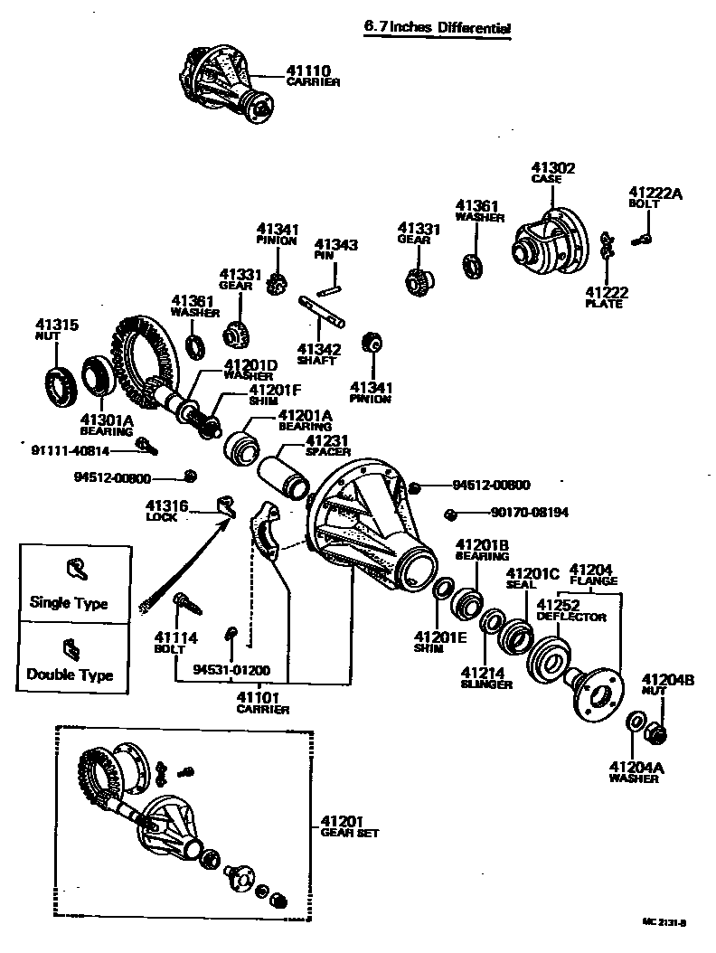 4101 — REAR AXLE HOUSING & DIFFERENTIAL
