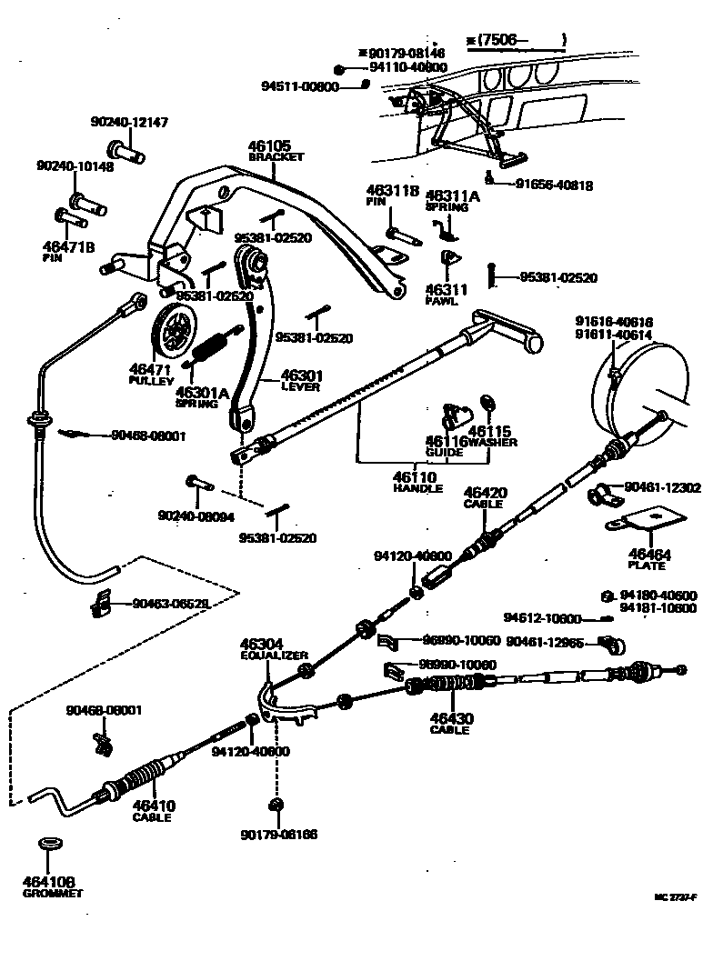 4601 — PARKING BRAKE & CABLE