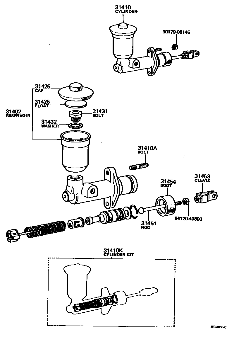 3103 — CLUTCH MASTER CYLINDER