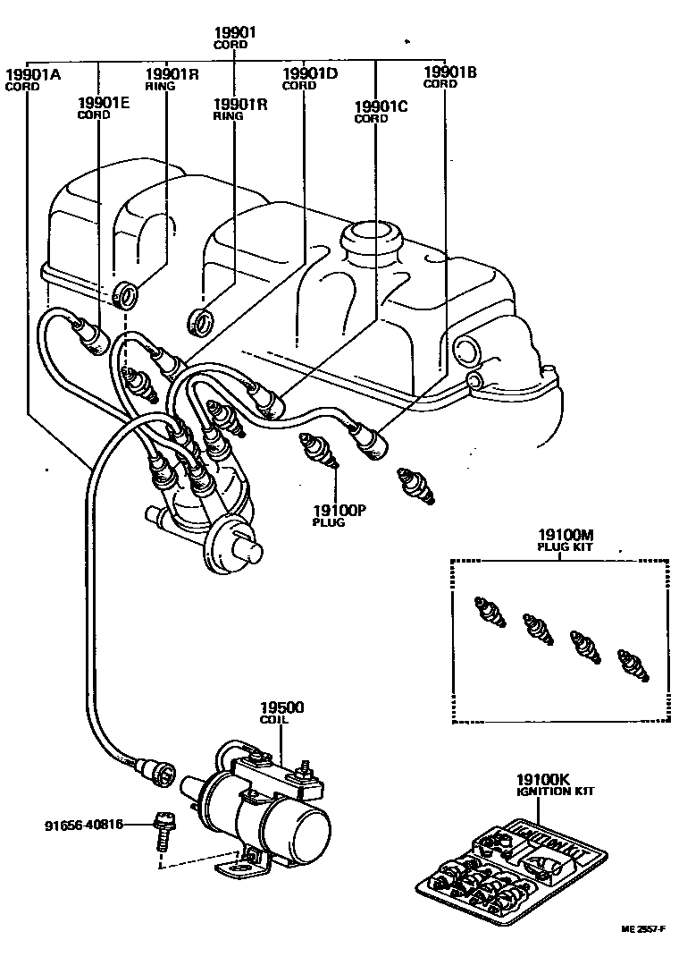 1901 — IGNITION COIL & SPARK PLUG / GLOW PLUG