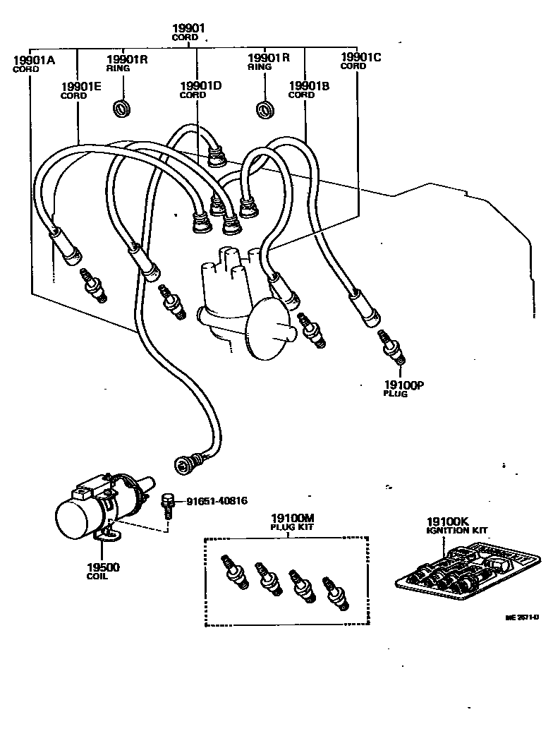 1901 — IGNITION COIL & SPARK PLUG / GLOW PLUG
