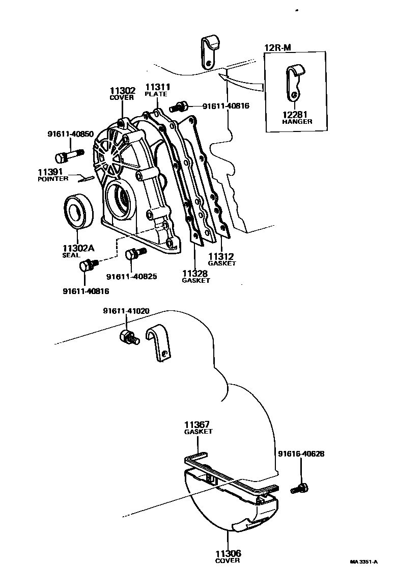 1106 — TIMING GEAR COVER & REAR END PLATE