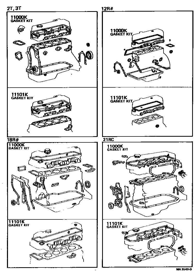 1103 — ENGINE OVERHAUL GASKET KIT