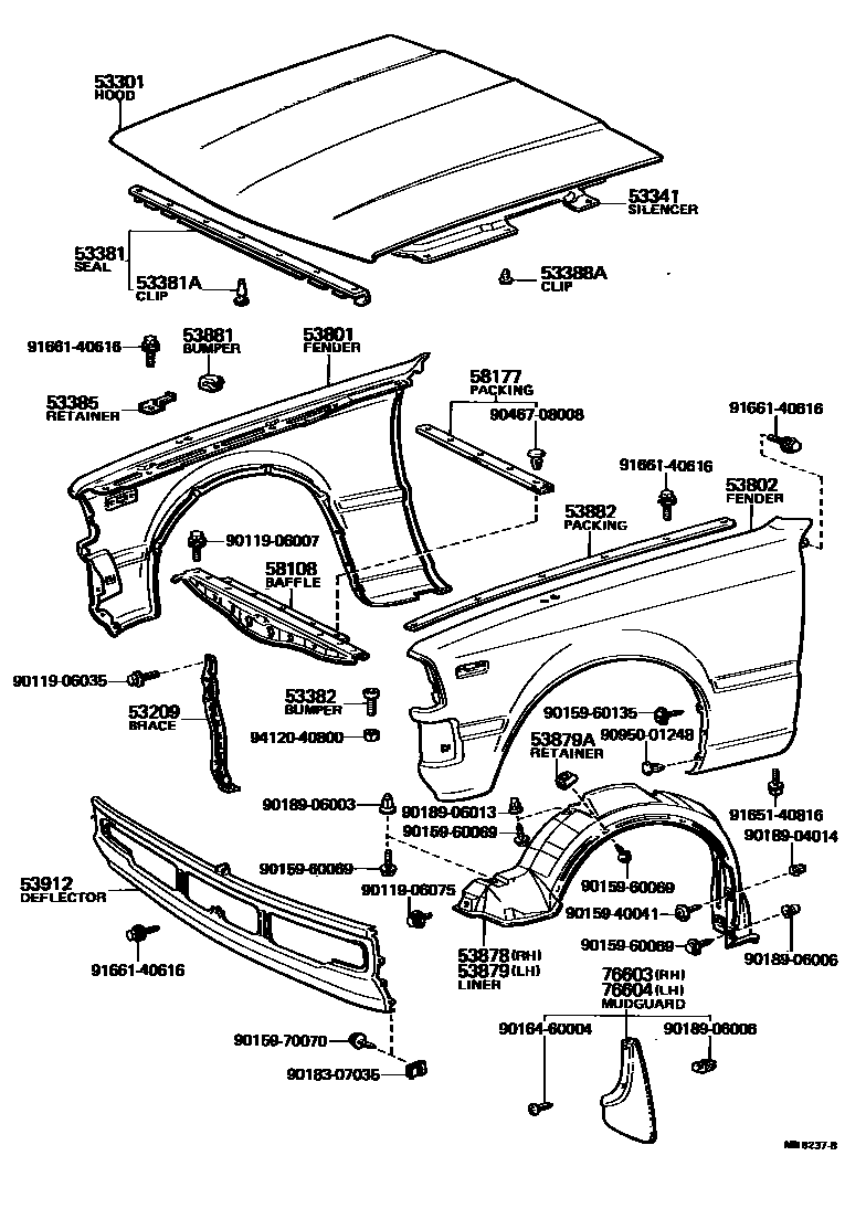 5302 — HOOD & FRONT FENDER