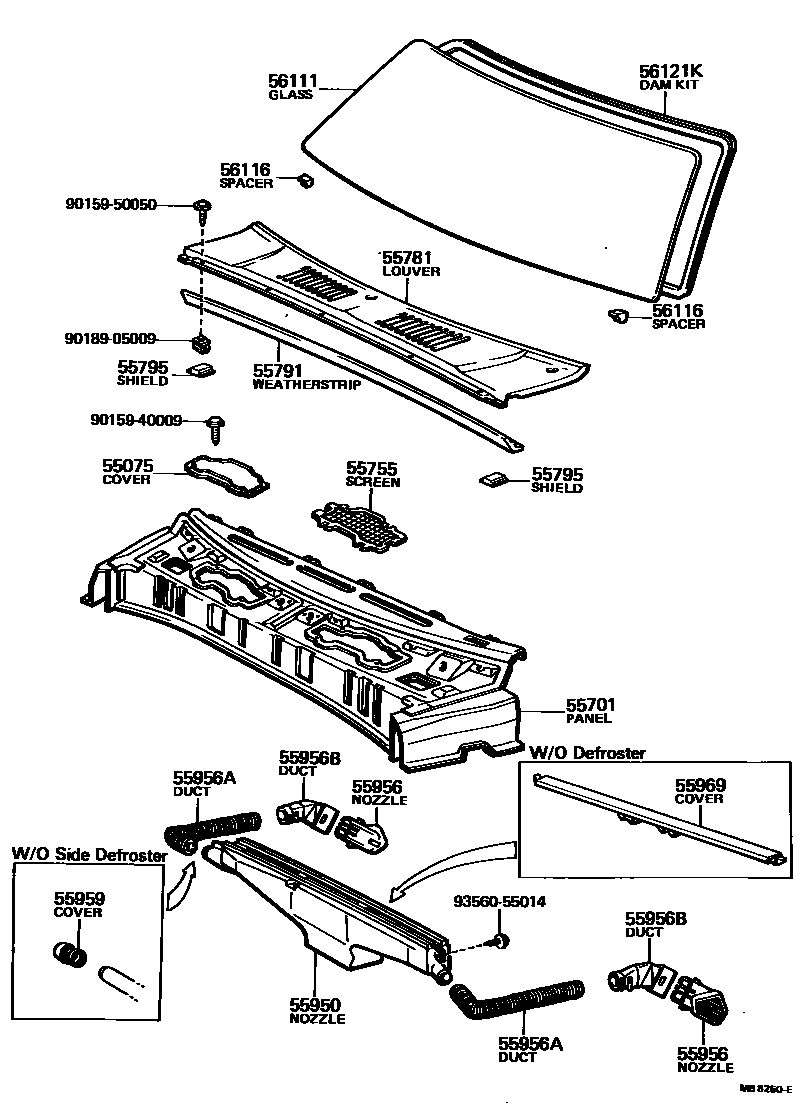 5503 — COWL PANEL & WINDSHIELD GLASS
