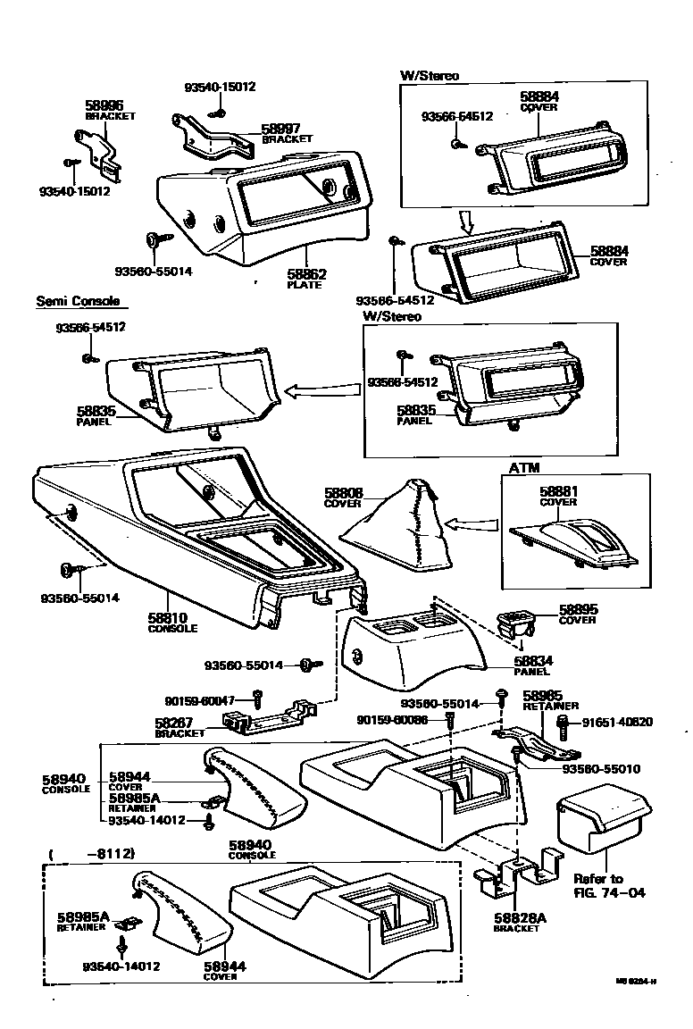 5806 — CONSOLE BOX & BRACKET