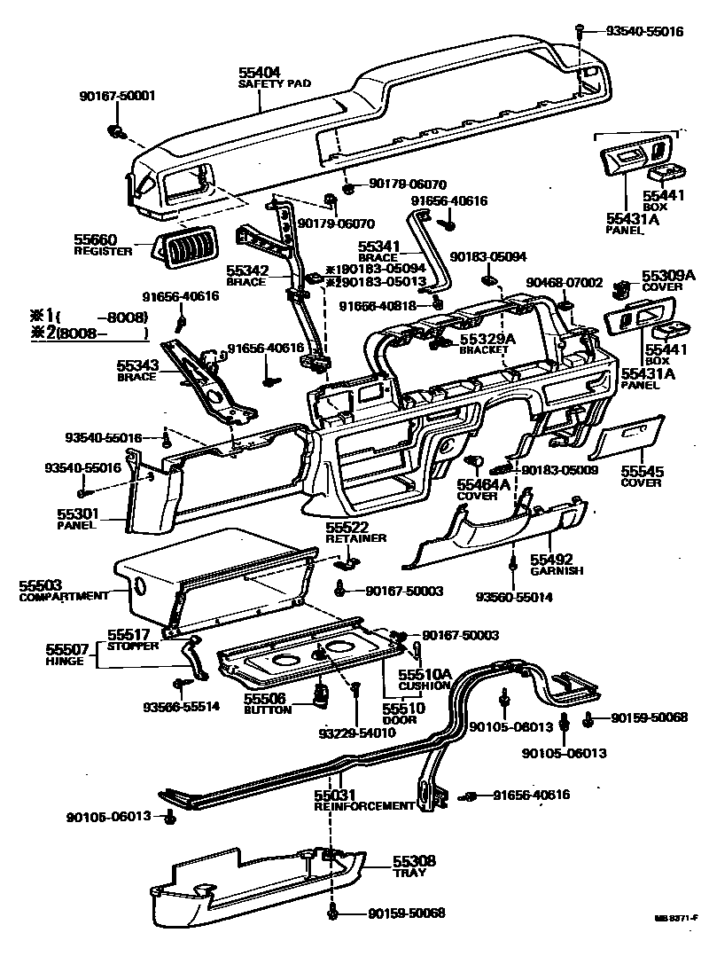5501 — INSTRUMENT PANEL & GLOVE COMPARTMENT