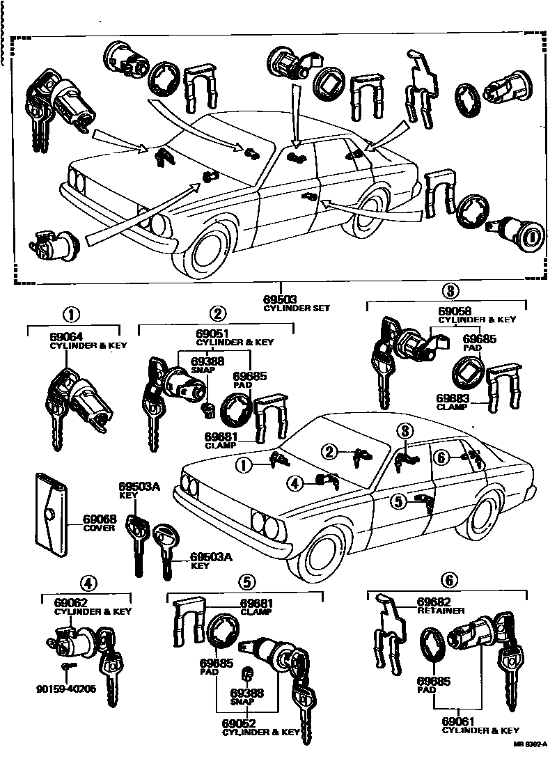 6712 — LOCK CYLINDER SET