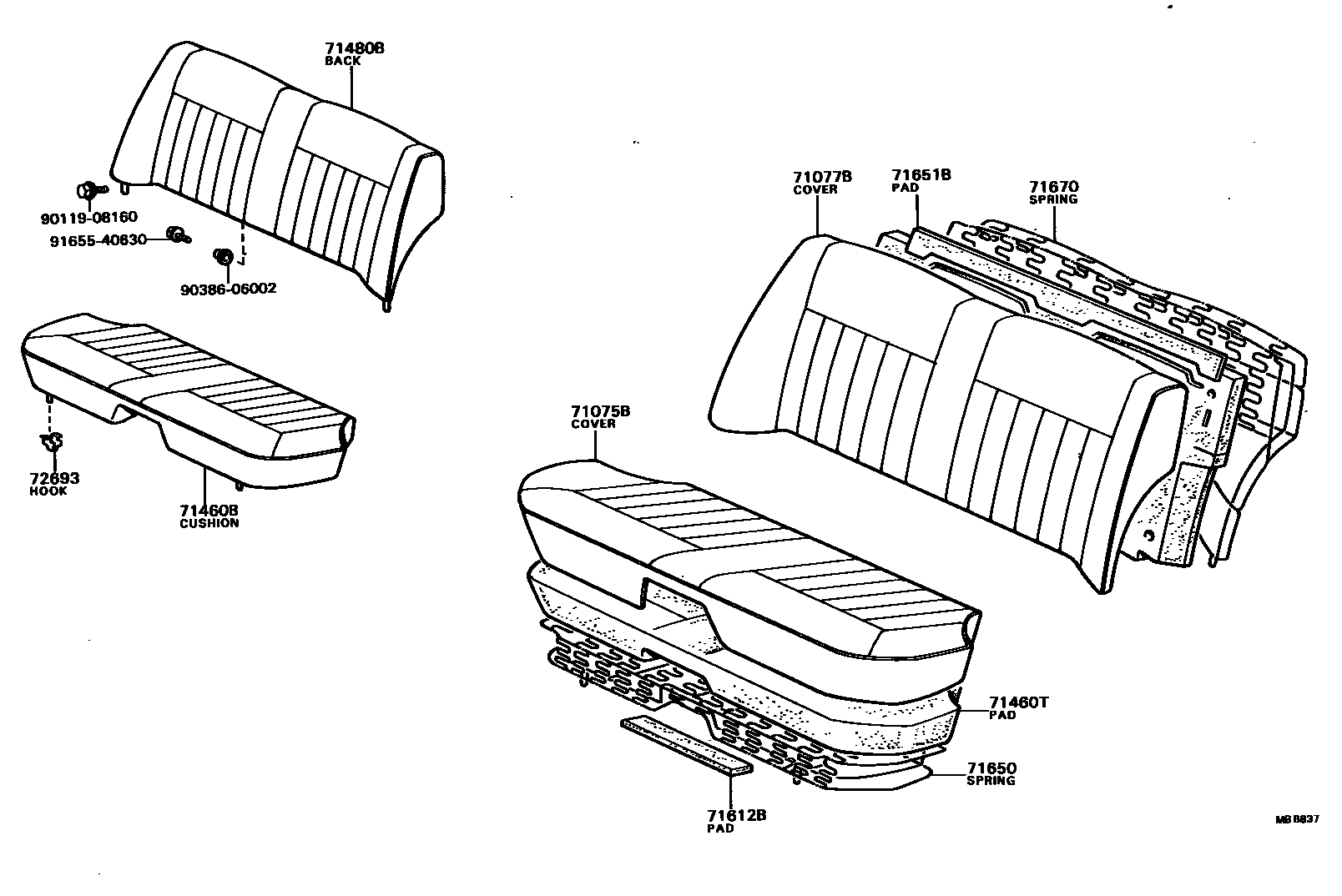 7102 — REAR SEAT & SEAT TRACK