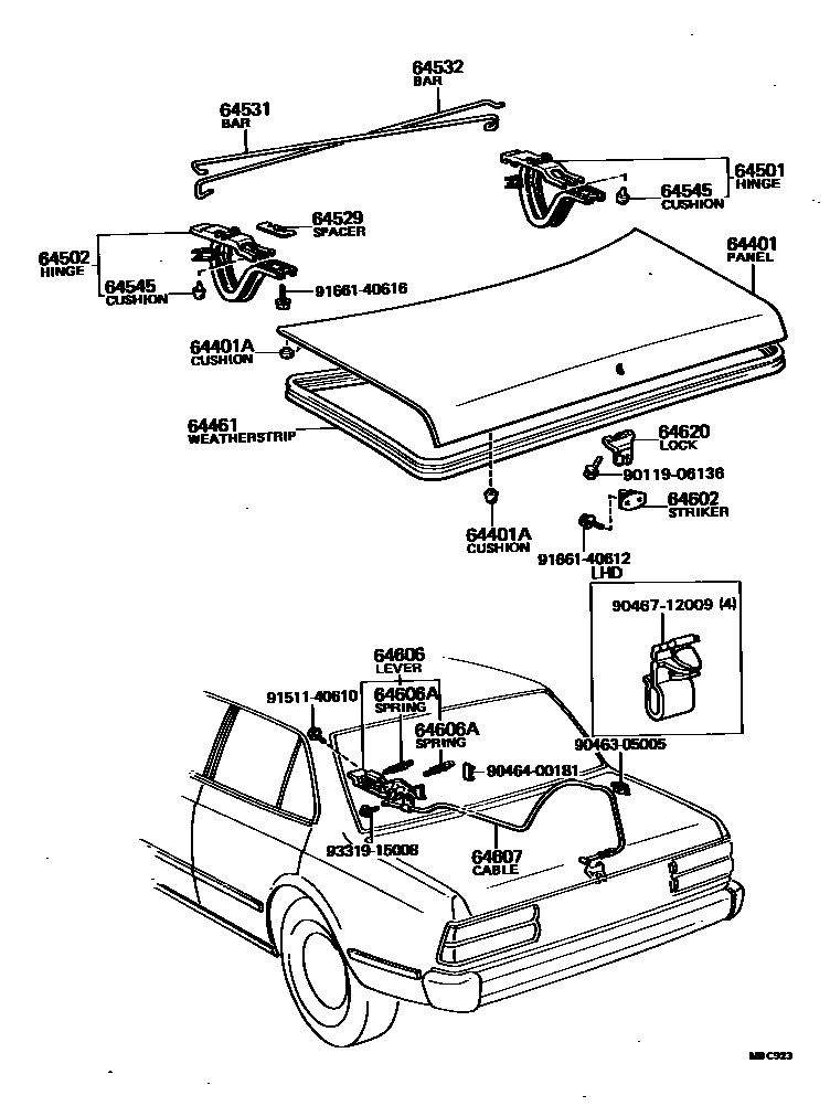 6105 — LUGGAGE COMPARTMENT DOOR & LOCK
