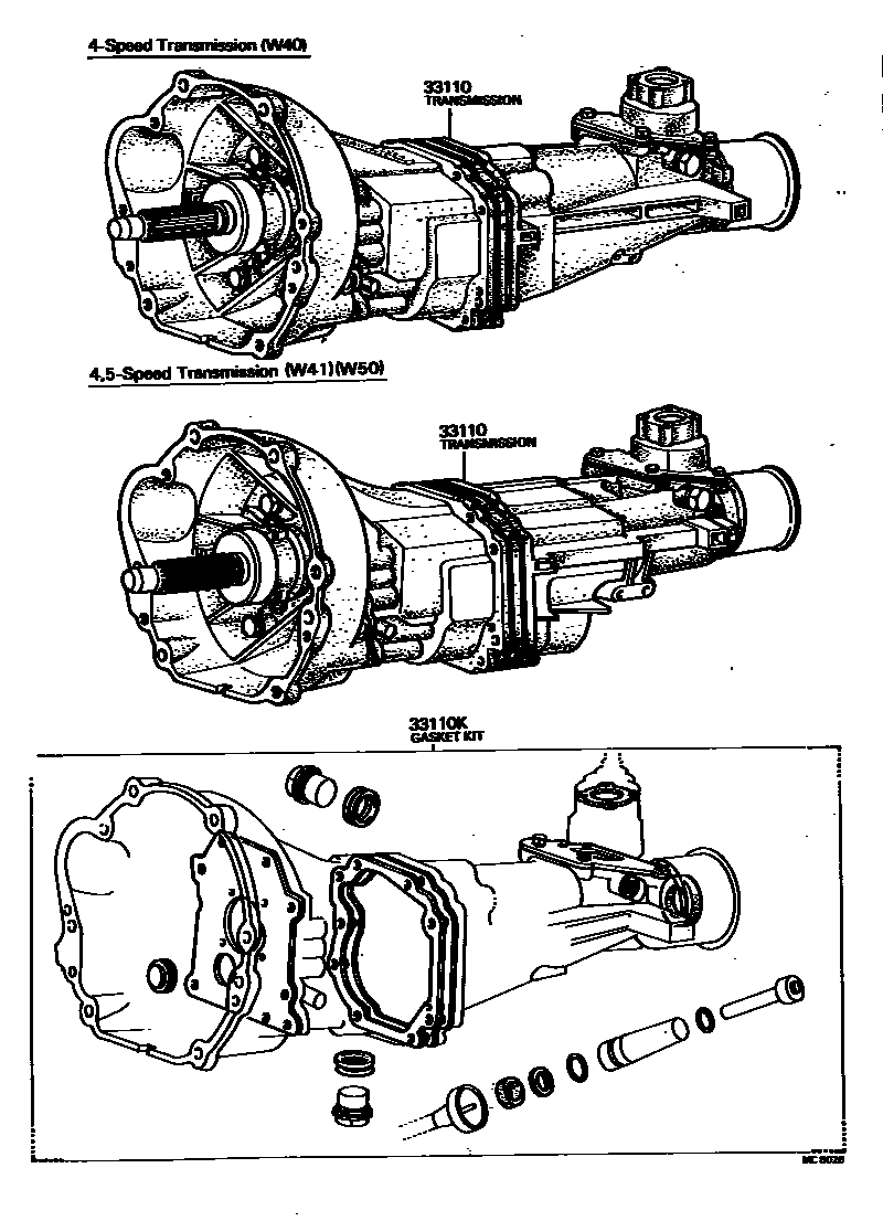 3301 — TRANSAXLE OR TRANSMISSION ASSY & GASKET KIT (MTM)