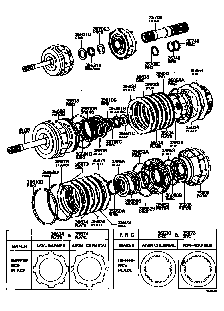 3507 — BRAKE BAND & MULTIPLE DISC CLUTCH (ATM)