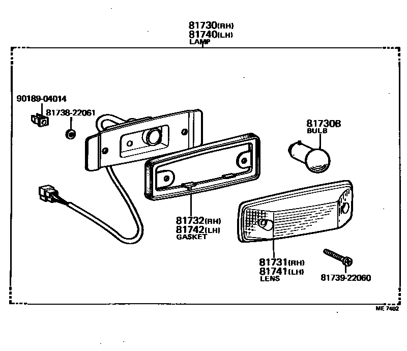 8106 — SIDE TURN SIGNAL LAMP & OUTER MIRROR LAMP